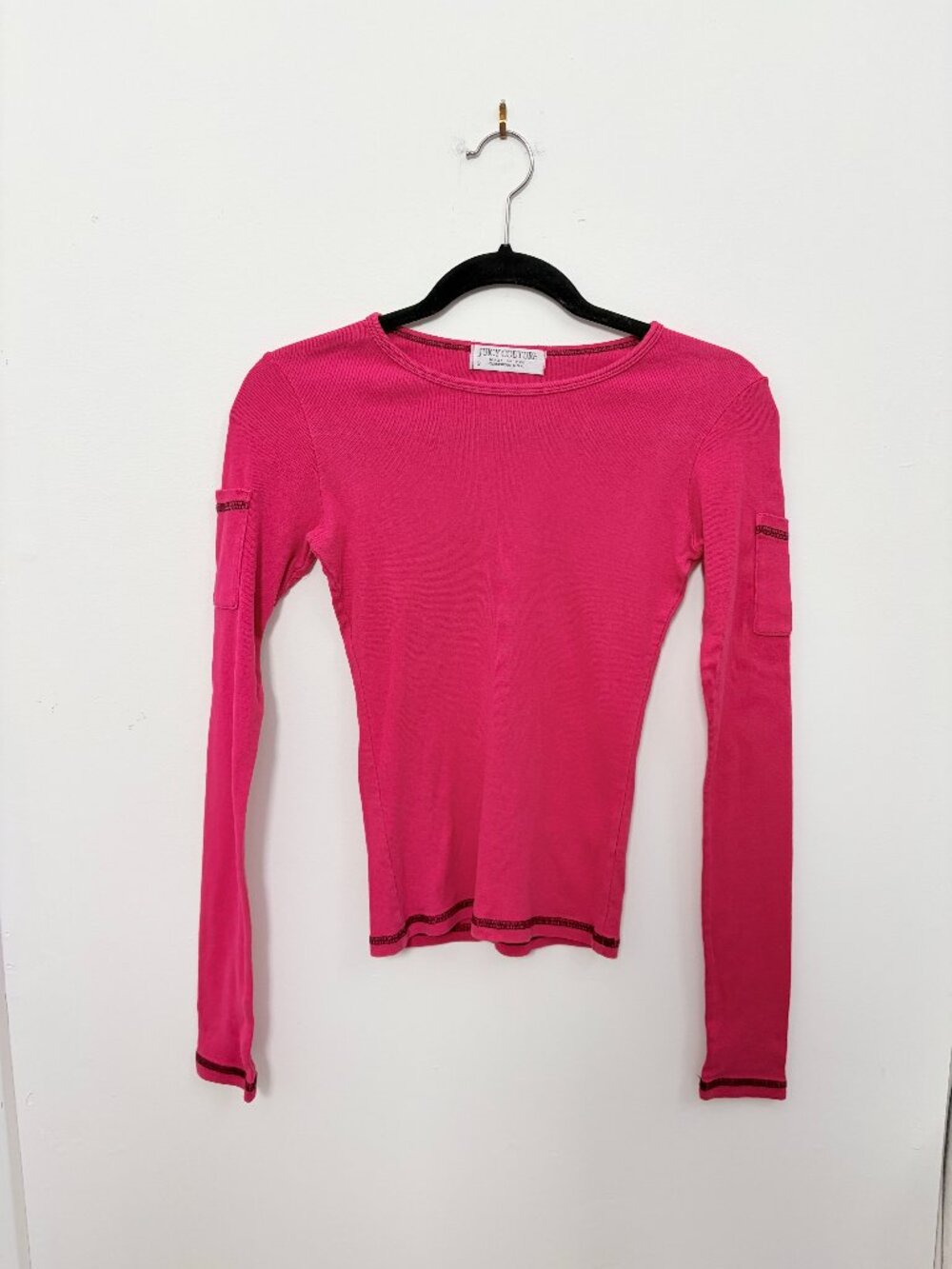 Early 2000s Juicy Couture Hot Pink Long Sleeve Top